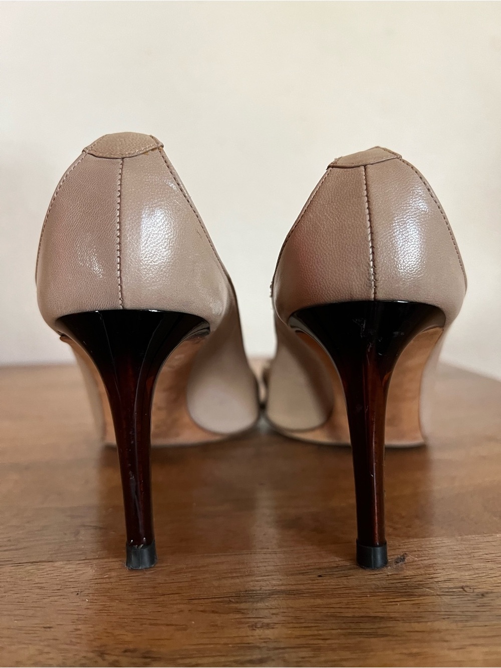 Rare Tom Ford for Saint Laurent Beige and Brown Dali Lips Mules Heels Size 37.5 - Picture 6 of 10